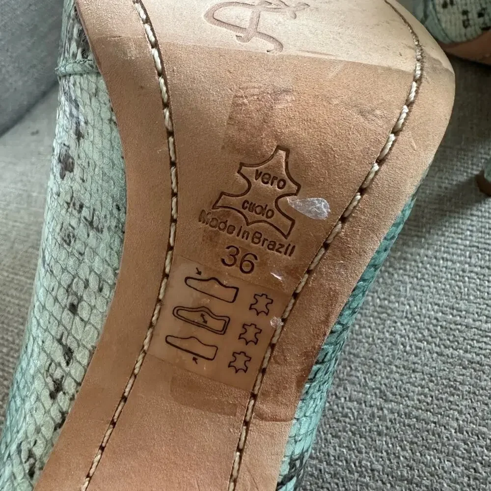 Alice + Olivia Dina 110 Snakeskin Heels - Picture 6 of 7